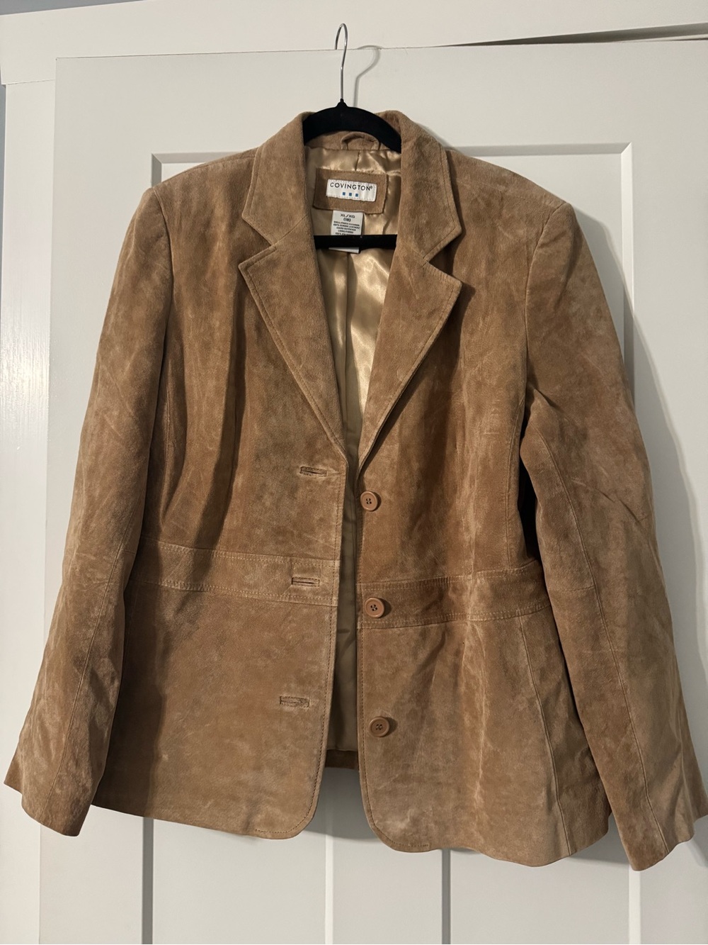 Covington Camel Suede Blazer Jacket